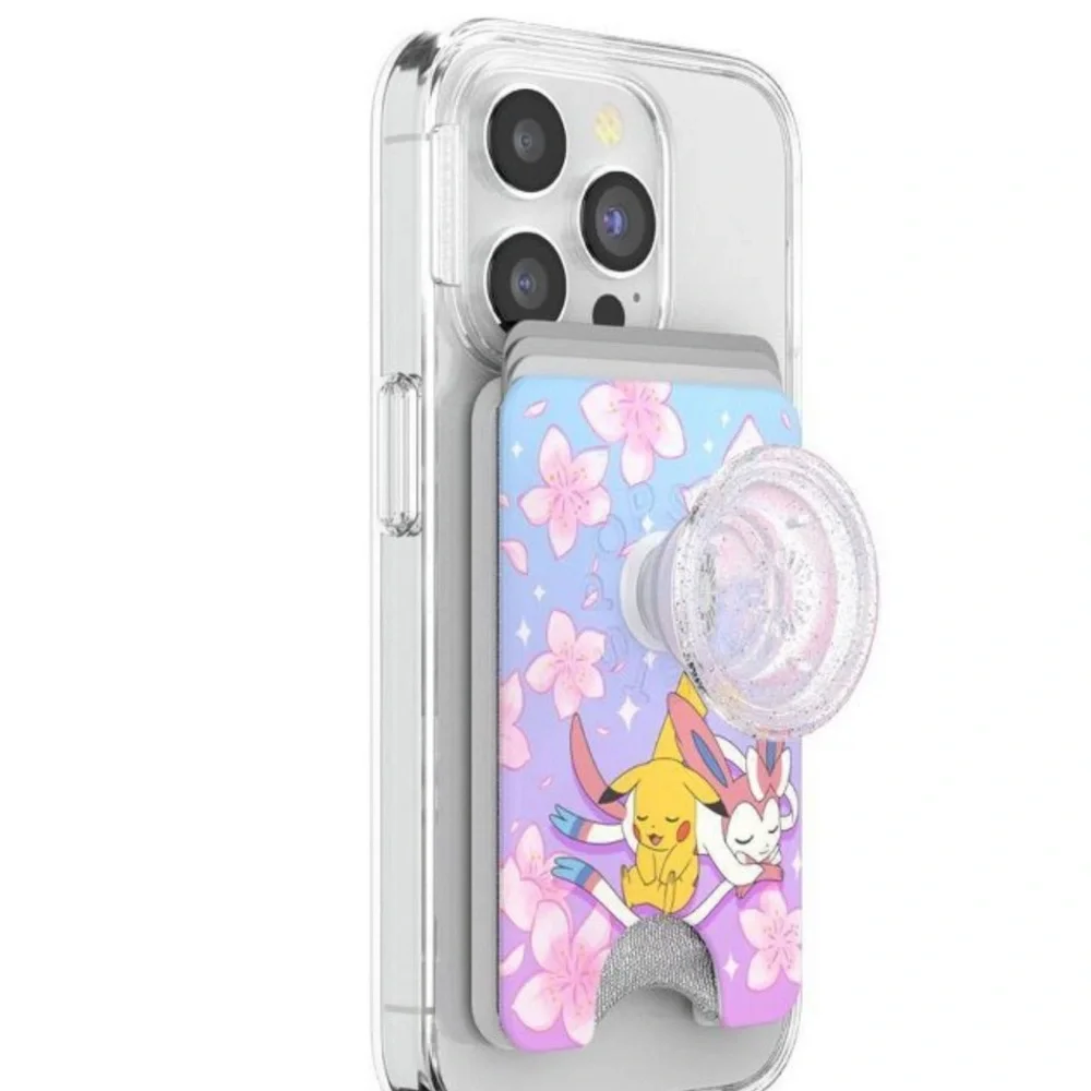 Popsocket with Pikachu and Sylveon Design - Purple and White